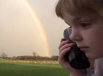 Little Girl Calls Her Grandma To Tell Her About A Rainbow That Ends At Her House.