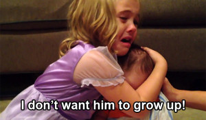 Adorable Little Girl Is Devastated To Learn That Her Baby Brother Will Grow Up.