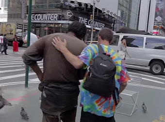 Homeless Man’s Act Of Kindness Completely Leaves YouTube Pranksters In Awe.