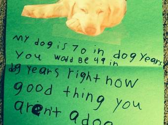 Kids Sent Out These Birthday Cards That Were Sweet, But Hilarious.