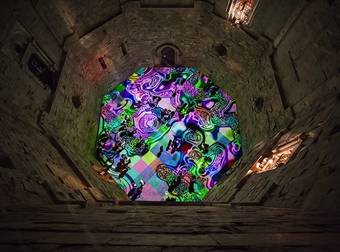 A Psychedelic, Interactive Light Show Floods A Medieval Castle In Italy