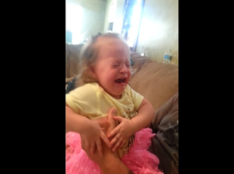 This Little Girl Gets The Most Hilarious Surprise While Playing Peek-A-Boo.