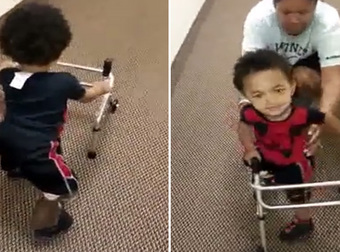 Inspirational 1 Year Old Amputee Keeps Pushing Forward. OMG My Heart Is Melting.