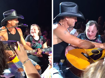 Tim McGraw Serenades A Young Fan With Down Syndrome At His Concert.