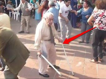 An Old Man On Crutches Just Out-Danced Everyone On Earth.