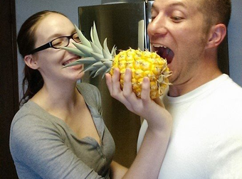 He Had Some Leftover Pineapple… What He Did With It Was Awesome.