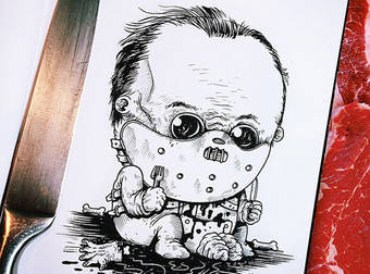 This Illustrator Reimagined Horror Movie Monsters As Deadly Adorable Babies.
