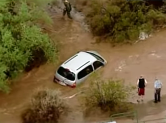 Deputies Save Elderly Woman Stuck In Her Car Moments Before Disaster.