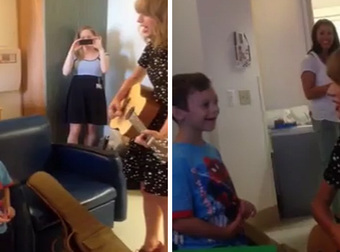 Taylor Swift Surprises A Sick Little Boy In The Hospital. The Best Surprise Ever.