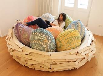 Tired of Boring Old Couches? Spruce Up Your Place With This Human-Sized Nest
