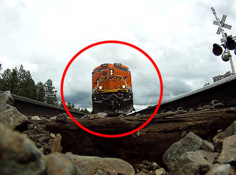 One Person Decided To Break In Their GoPro By Putting It On Some Train Tracks.