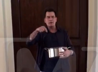 Charlie Sheen Does The Ice Bucket Challenge, But With A BIG Twist!