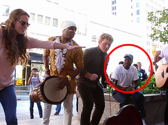 Street Musicians Invite A Man In Need To Play With Them, And Then? A Surprise!