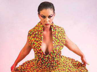 This Deliciously Colorful Dress Was Created Using 3,000 Skittles. And Patience.