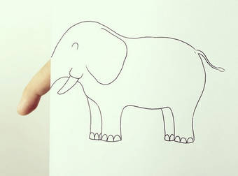 This Artist Creates Charming Doodles and Uses His Hands to Fill in the Blanks.