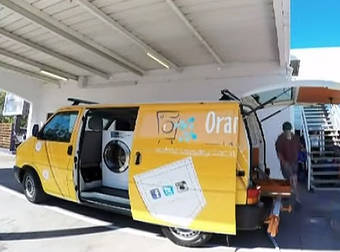 Two Friends Turn a Van into a Mobile Laundromat Service for Homeless People.