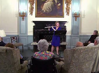 Young Music Student Living At A Retirement Home Brings Joy To Her Neighbors.