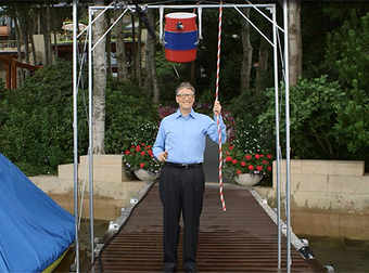 Bill Gates Accepts The Ice Bucket Challenge From Mark Zuckerberg For ALS Awareness.