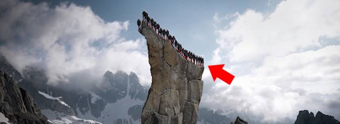 Not Only Did These People Climb The Alps, They Did Something So Cool Up There.
