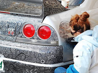 This Couple Teamed Up And Created a Truly Amazing Custom Car. With Sharpie.