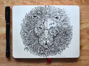 This Artist Takes Doodling To New Heights With His Extremely Detailed Sketches