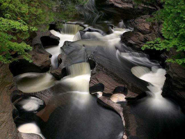 Porcupine Mountains Waterfall, Ontonagon, Michigan.