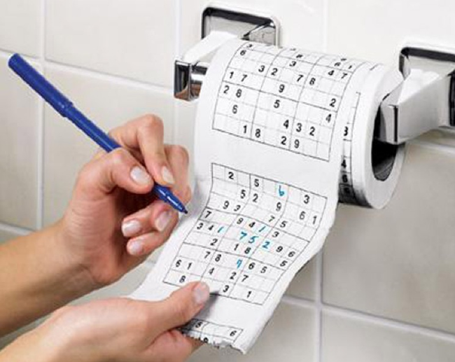 2.) Sudoku Toilet Paper