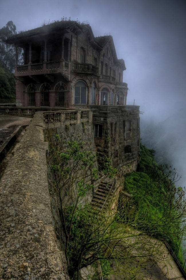 The vines and the rains have twisted this mansion into something out of a Tim Burton movie.