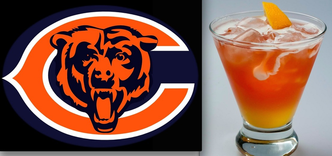 12.) The Chicago Bears' Chicago Cocktail: brandy, orange liqueur, aromatic bitters, champagne