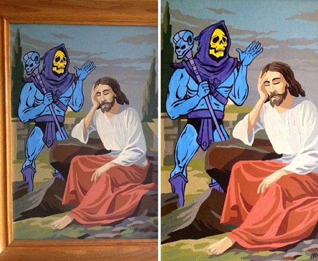 5. Skeletor from Masters of the Universe and Jesus from The Holy Bible.