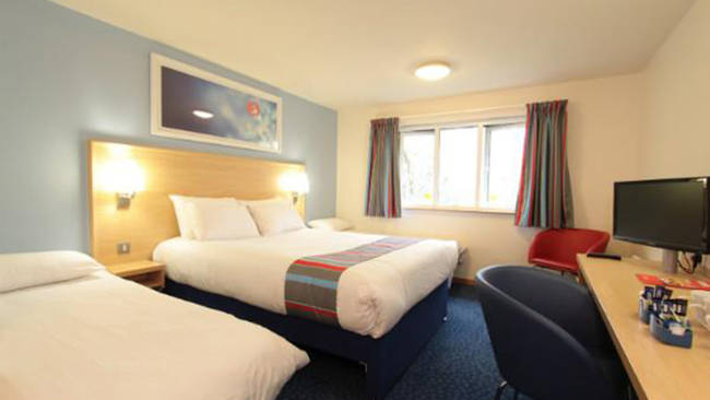 She informed the hotel staff, who removed the words and gave her a refund. Travelodge say they believe either an employee or previous guest used the manufacturer's code to hack into the tv and display the message as a joke.