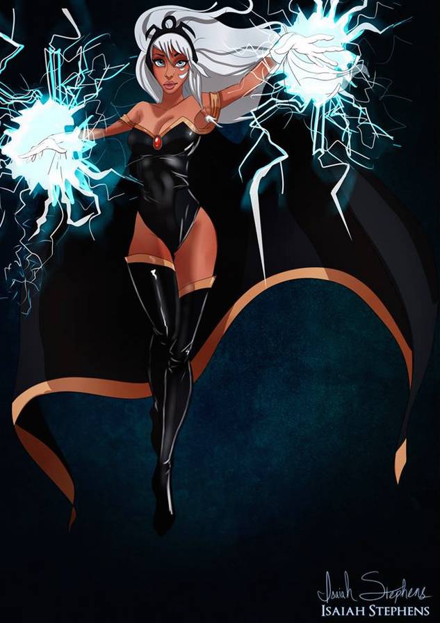 Kida (from <i>Atlantis: The Lost Empire</i>) as Storm (from <i>X-Men</i>)