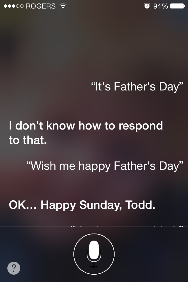 3.) I think you missed the point, Siri.