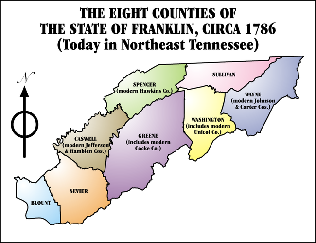 7.) After the Revolutionary War America was very poor so they cooked up this weird policy of states giving up their westernmost land to the government so they could sell it to potential western landowners. Well one official decided sell parts of what was North Carolina to himself and then ceded it back to the government and gained a profit. Whatever, the people of the area got understandably angry about this and proposed their own state of Franklin, which is now Northeast Tennessee.