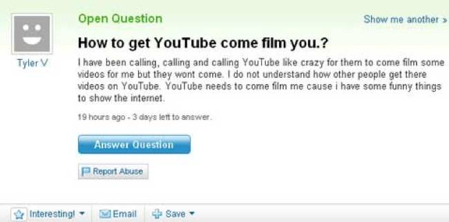 This person missed the YouTube auditions.