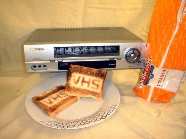 3.) <a href="https://www.instructables.com/id/How-to-make-a-VHS-video-toaster/">VHS Player Toaster </a> - This is definitely the product of an ingenious mind. Or a crazy one. Or the mind of an ingenious crazy person. Anyway, this is awesome.