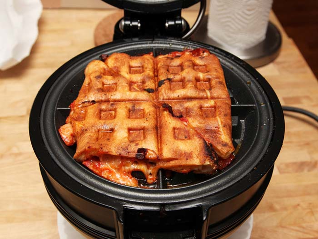 6.) Waffle irons aren't just for waffles. Try reheating pizza in them.