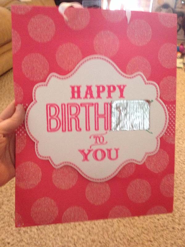 4.) This husband bought this card for a baby shower.