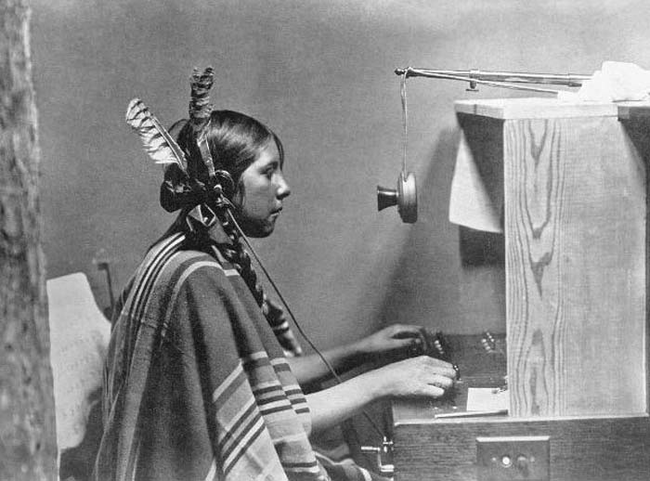 5.) Helen of Many Glacier Hotel, a Native American Phone Operator in 1925.