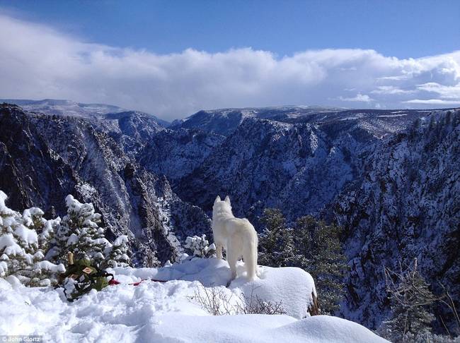 The snowy peaks of Black Canyon, Gunnison National Park, Colorado