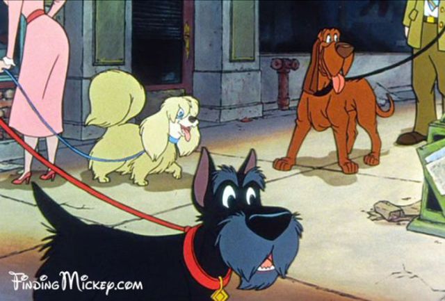 Oliver & Company - Yep, that's Jock, Peg, and Trusty from Lady & The Tramp.