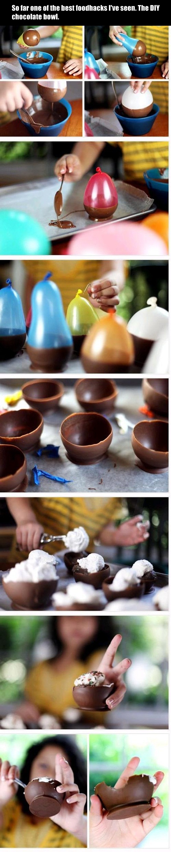 14.) ...or use little balloons for mini chocolate cups!