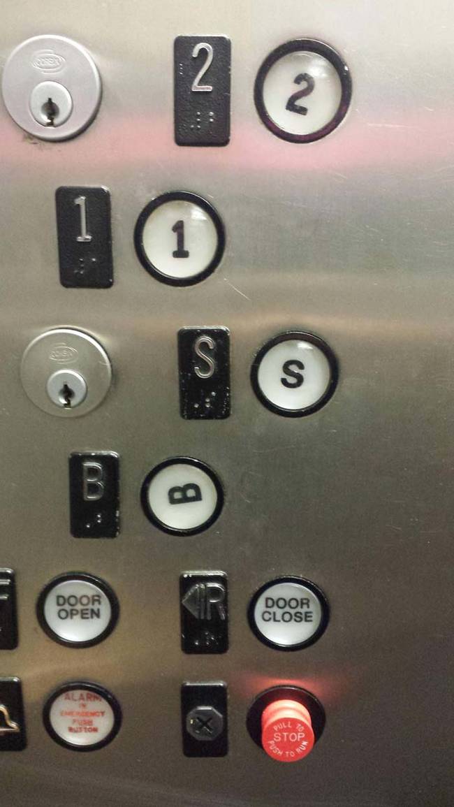 What the...!? Who designed this elevator?