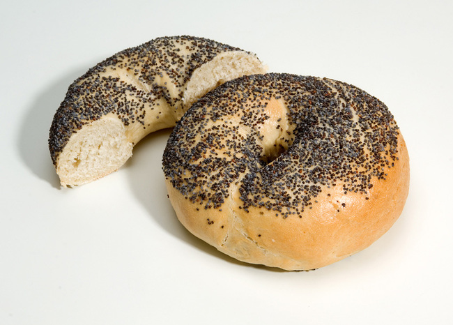 8. Poppy Seed Bagels - You'd have to eat a lot (like, A LOT) but it’s not like bagels are filling or anything.