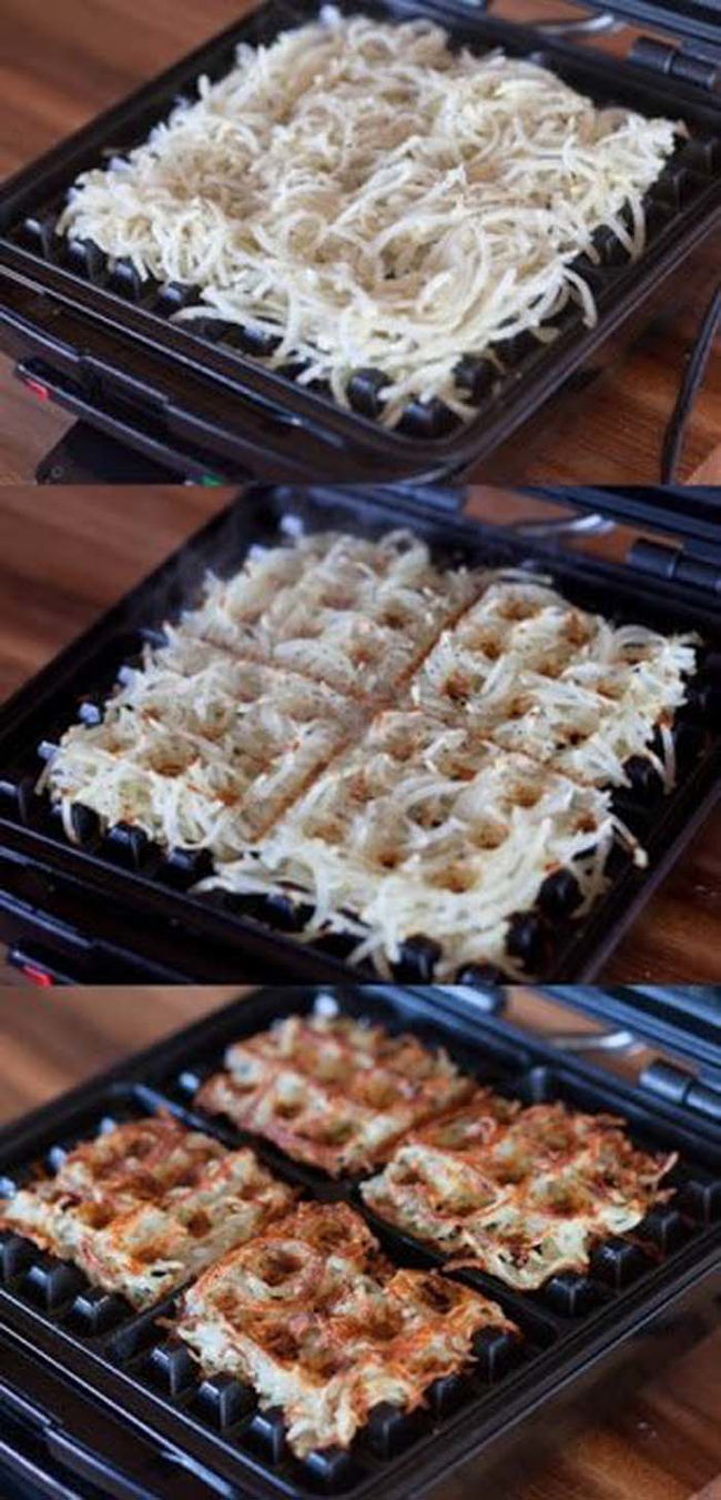 7.) You can also make hash browns in waffle irons. Just FYI.