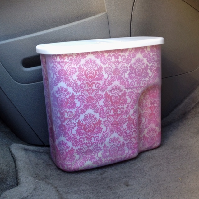 3.) Use a cereal container in your car as a trash bag.