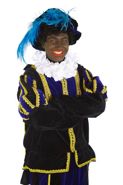 Zwarte Piet is usually costumed in Renaissance-era clothing, but what gets people mad is the blackface. The general consensus pretty much everywhere is that blackface is extremely offensive. Really, really offensive.