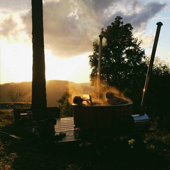 ...a hot tub...