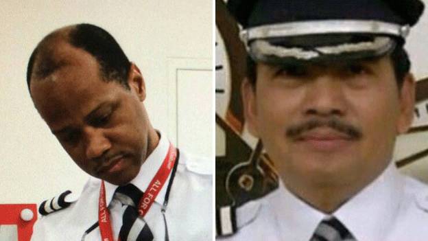 Co-pilot of the missing plane Remi Emmanuel Plesel and Captain Iriyanto.