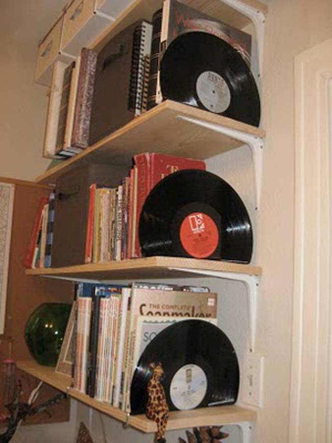 Transform records into bookends with hot water.